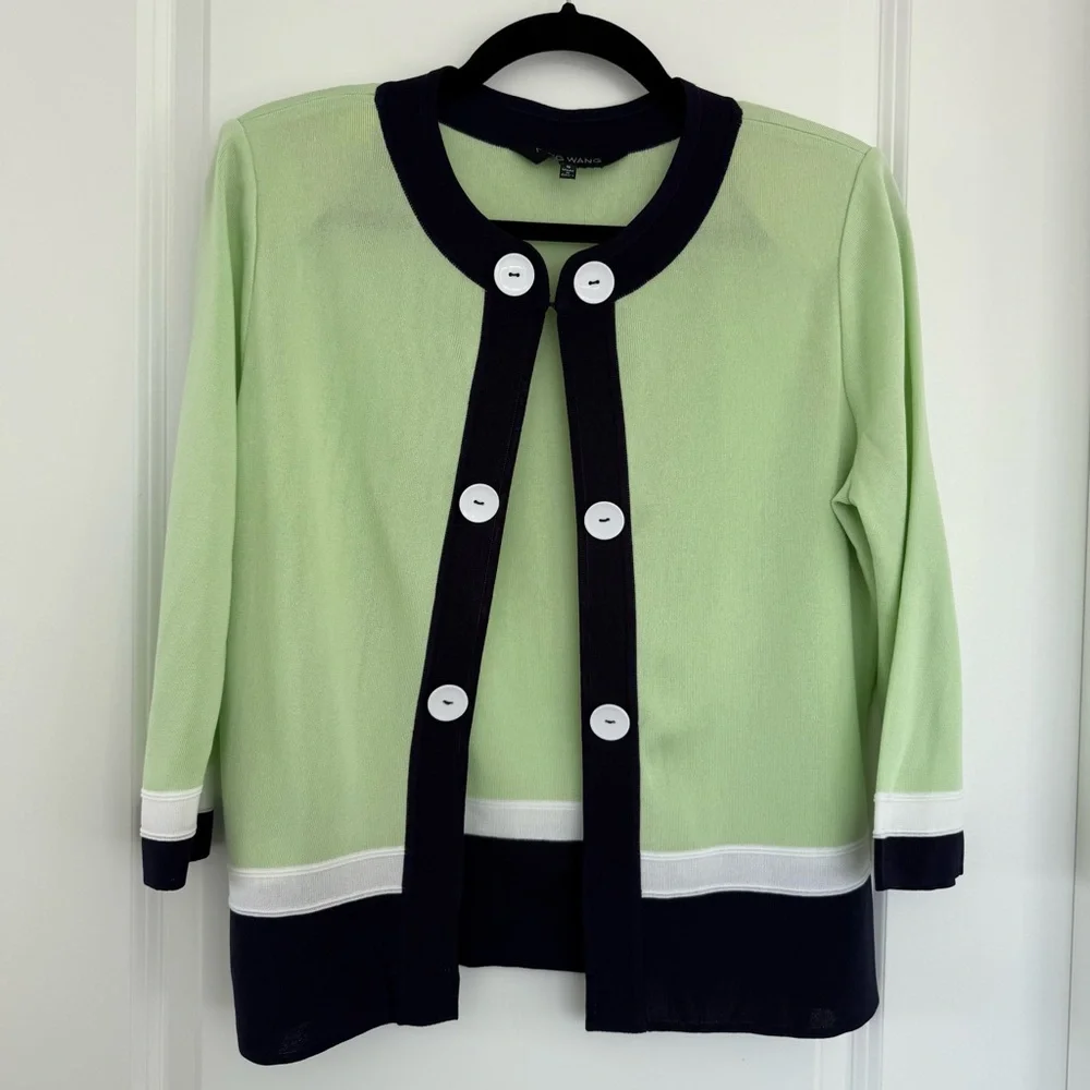 MING WANG | designer knit cardigan - Picture 1 of 11